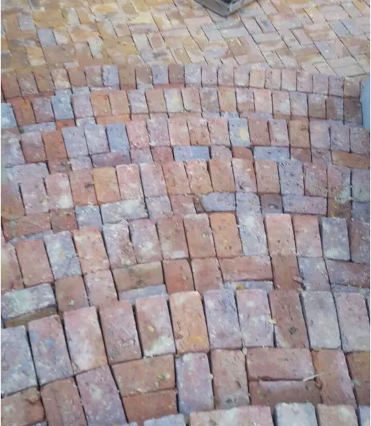 V&iacute;a adoquinada con ladrillo tolete 1