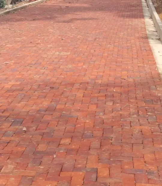 V&iacute;a adoquinada con ladrillo tolete 3